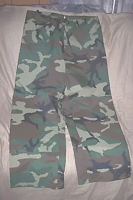 Military Camo Rain Pants Waterproof Pants Medium Woodland Camo Rain Pants ECWCSP • $85.49