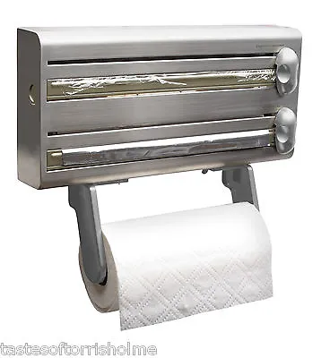 £42.95 • Buy Masterclass Stainless Steel Cling Film, Kitchen Roll, Foil & Towel Dispenser
