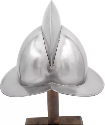 Spanish Medieval Comb Morion Boat Helmet 18 Gauge Steel With Leather Liner • $54.99