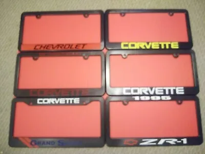 CORVETTE License Plate Frame Zr1 Z06 Stingray C4 C3 C5 Grand Sport Z51 Lt1 • $9.95