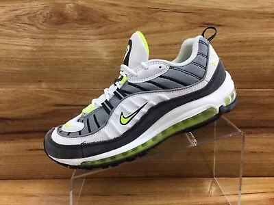 Nike Air Max 98 Mens Cool Grey Volt Shoes 640744-002 Mens Size 9 Excellent • $74.50