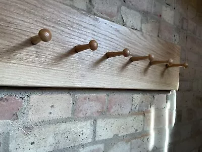 Oak Shaker Peg Rail Coat Rack - 2 Peg - Hand Made • £22