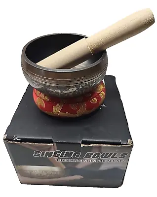 Tibetan Singing Bowl Hammer Mark Ring Gong Set For Meditation Yoga & Display • $11.96