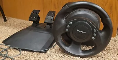 Microsoft Sidewinder Force Feedback Steering Wheel And Pedals • $22.11