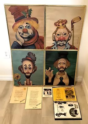 Red Skelton Wife Signed Lot 4 Clown Art Prints With Pin Letters Event Ephemera • $298.99