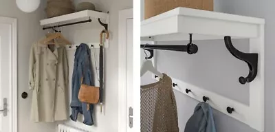 Ikea Hemnes Hat & Coat Rack With Shelf (white) • £10