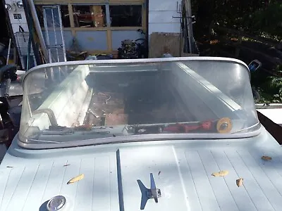 Vintage Steury 14' Model V 415 Boat Plexiglass Wrap Around Windshield & Hardware • $200