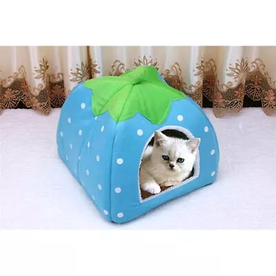 Strawberry Warm Small Pet House Nest Guinea Pig Hamster Animal Bed House Soft • £9.29