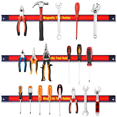 3x18  Heavy Duty Magnetic Tool Bar Storage Holder Rack Garage Wall Holder Strips • £13.99