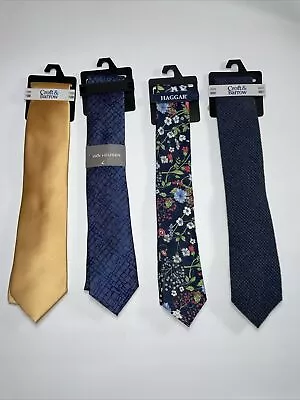 NWT Lot Of 4 Dress Ties Van Heusen Croft&Barrow Haggar • $29.99