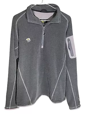 Mountain Hardware Polartec Fleece 1/4 Zip Pullover Mens M Gray Embroidered Logo • $24.99
