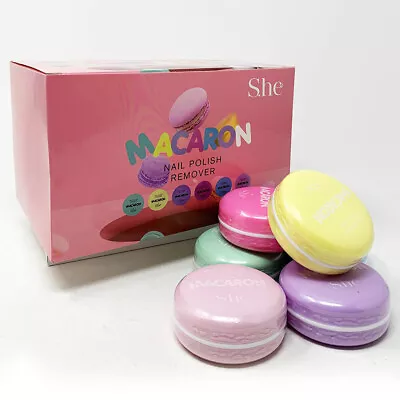 6 PCs S.he MACARON Nail Polish Remover Scent Pads Wipes All 6 Pastel Colors  • $9.99