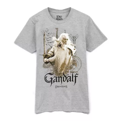 The Lord Of The Rings Mens Gandalf Heather T-Shirt NS6898 • £16.79