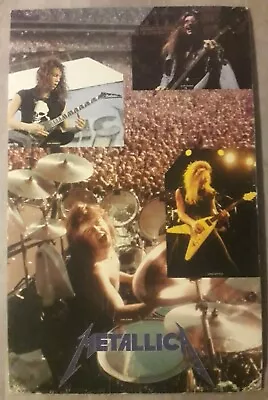 Vtg RARE METALLICA Concert 1986 Poster 34  X 22  Burton Hammett - (Hard Mounted) • $101.39