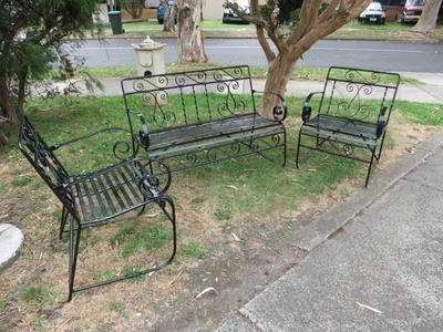 $399 • Buy Vintage Wrought Iron Outdoor Garden Setting