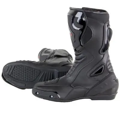 Vulcan V300 Men's 'Velocity' Black Leather Motorcycle Racing Sport Boots With • $119.99