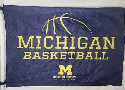 University Of Michigan Basketball Blue Banner Flag 24  X 36  ~ Used  • $12.95