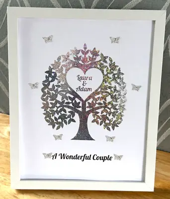 Personalised Handmade Frame Family Tree Couple Wedding Anniversary Engagment. • £15.99