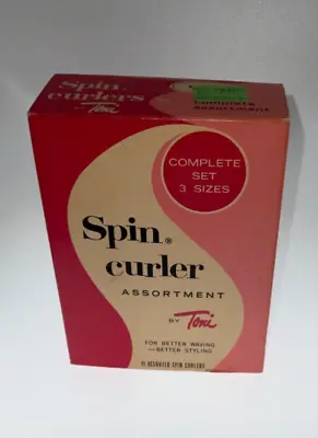 $21.99 • Buy Vintage 21 Assorted Spin Curlers By Toni In 3 Sizes Revlon Perm Papers 3 Pins