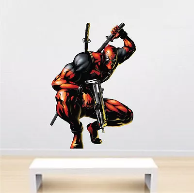 $39.95 • Buy Deadpool Wall Decal Dead Pool Sticker Ryan Reynolds Poster Wall Vinyl, S83