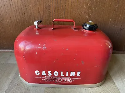 Vintage Gasoline 6 Gallon Outboard Boat Motor Gas Fuel Tank Can Red • $124