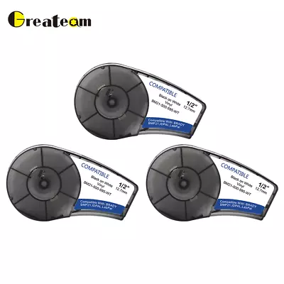 3PCS Label Cartridge For Brady M21-500-595-WT BMP21-PLUS / Lab Black/White 1/2  • $24.99