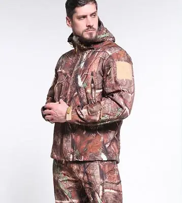Waterproof Softshell Jackets Outdoor Tactical Army Military Camo Winter Hooded • $50.34
