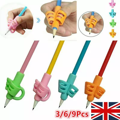 £5.15 • Buy Children Pencil Grip Holder Training Pen Writing Handwriting Aid Grip Kids UK