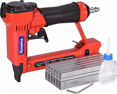 Pneumatic Upholstery Staple 22 Gauge 3/8  Wide Crown Air Stapler Kit Red  • $57.47