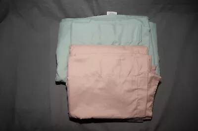 Lot Of 2 Room Essentials Twin/xl Twin 3 Piece Sheet Sets  Aqua Green And Pink • $5.95