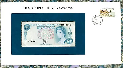 Banknotes Of All Nations Isle Of Man 50 Pence 1979 P-33a UNC C506678 • $23.10