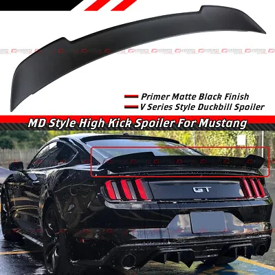 For 2015-2023 Ford Mustang Gt Matte Black Md Style Highkick Trunk Spoiler Wing • $89.99