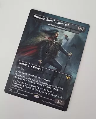 MTG Dracula Blood Immortal 334 Innistrad Crimson Vow Rare Full Art Showcase 2021 • $2.75