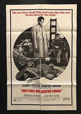 They Call Me Mr. Tibbs 1970 Movie Poster 27x41 One Sheet Sidney Poitier • $0.99