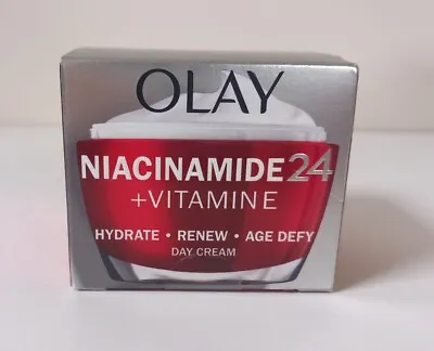 Olay Skincare Niacinamide 24 Vitamin E Anti Ageing Face Moisturiser Day Cream • £10