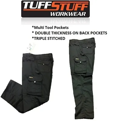 £23.99 • Buy Mens Tuff Stuff Evolution Heavy Duty Tough Knee Pad Work Trousers SIZE 30-46