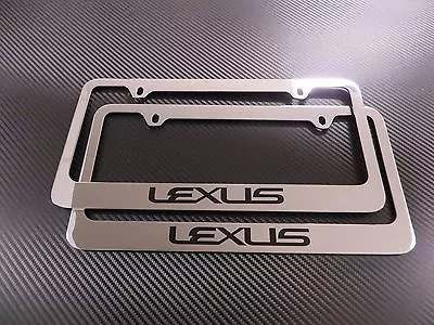 (2pcs) Brand New LEXUS Text Chromed Plastic License Plate Frame • $17.99