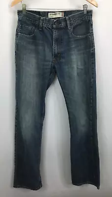 Levis Mens 505 Straight Fit Cotton Blue Denim Jeans Mens Sz 30x32  Actual • $18.99