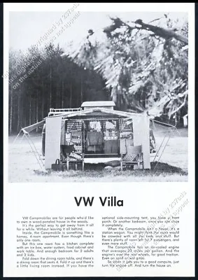 1967 VW Campmobile Camper Bus Photo VW Villa Volkswagen Vintage Print Ad • $12.14