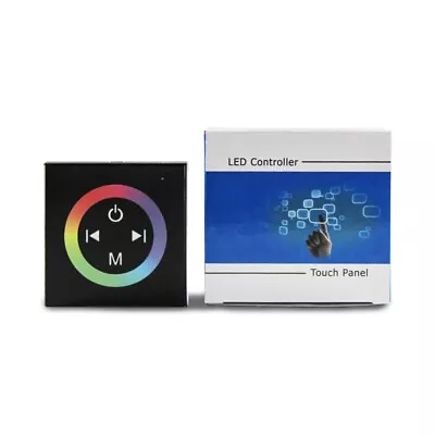 TM08 Black DC 12V-24V/12A 3 Channels LED Touch Panel Full Color RGB Controller • $16.99