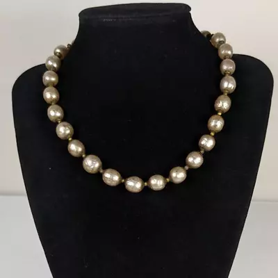 Vintage Miriam Haskell Signed Single Strand Faux Baroque Pearl Necklace *READ • $70