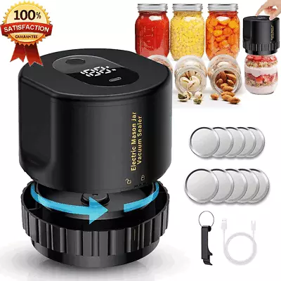 Electric Mason Jar Vacuum Sealer Sealing Kit Fit Regular And Wide Mouth Jars New • $19.99