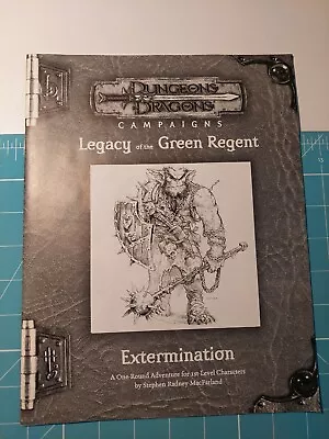 $45 • Buy LGR1 Extermination, Legacy Of The Green Regent, D&D 3.5, WotC, VGC