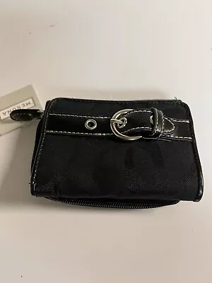 Women's Wallet Black Credit Cards Money ID Snap Close Detachable Key Merona NWT • $8.50