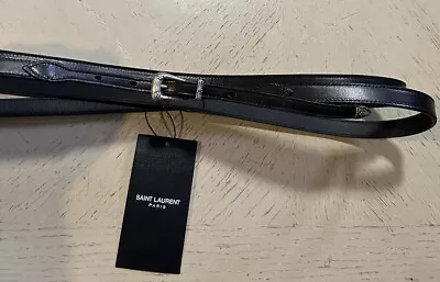 New $445 Saint Laurent Women F BclFolk Dbltour Leather Belt Black 85/34 • $179.10