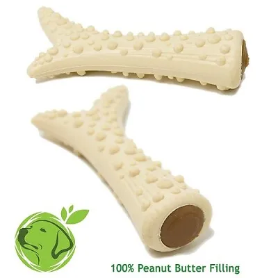 £11.99 • Buy Veggie Antlers Peanut Butter Filling Dog Puppy Treat Chew Dental X 6