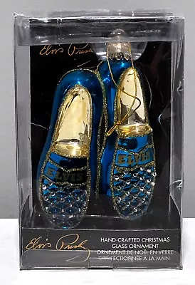 Kurt Adler ELVIS PRESLEY  Blue Suede Shoes  Glass 5  Christmas Tree Ornament • $11.99