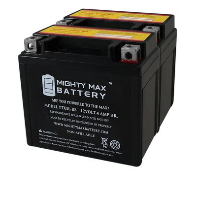 $39.99 • Buy Mighty Max YTX5L-BS Replaces ArcticCat DVX 50 90 Skyhawk, ETon Viper 70 - 2 Pack