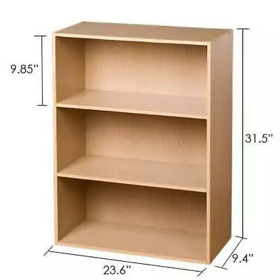 Pasir 3-Tier Open Shelf Maple Bookshelves. • $39.47