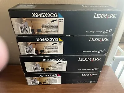 Bagain Brand New Lexmark Full Set X940 / 945 4 Toner Cartridges • £19.99